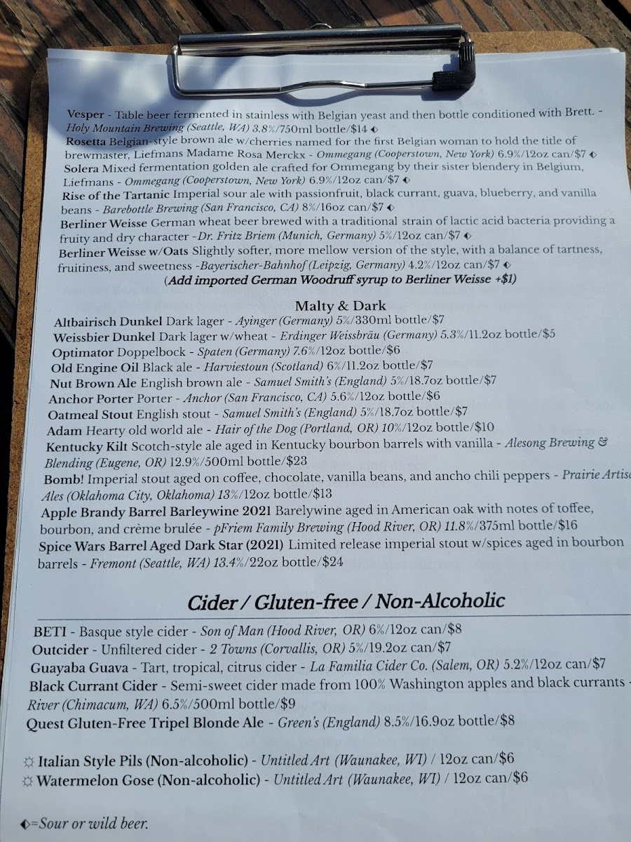 Menu The Biere Library-10