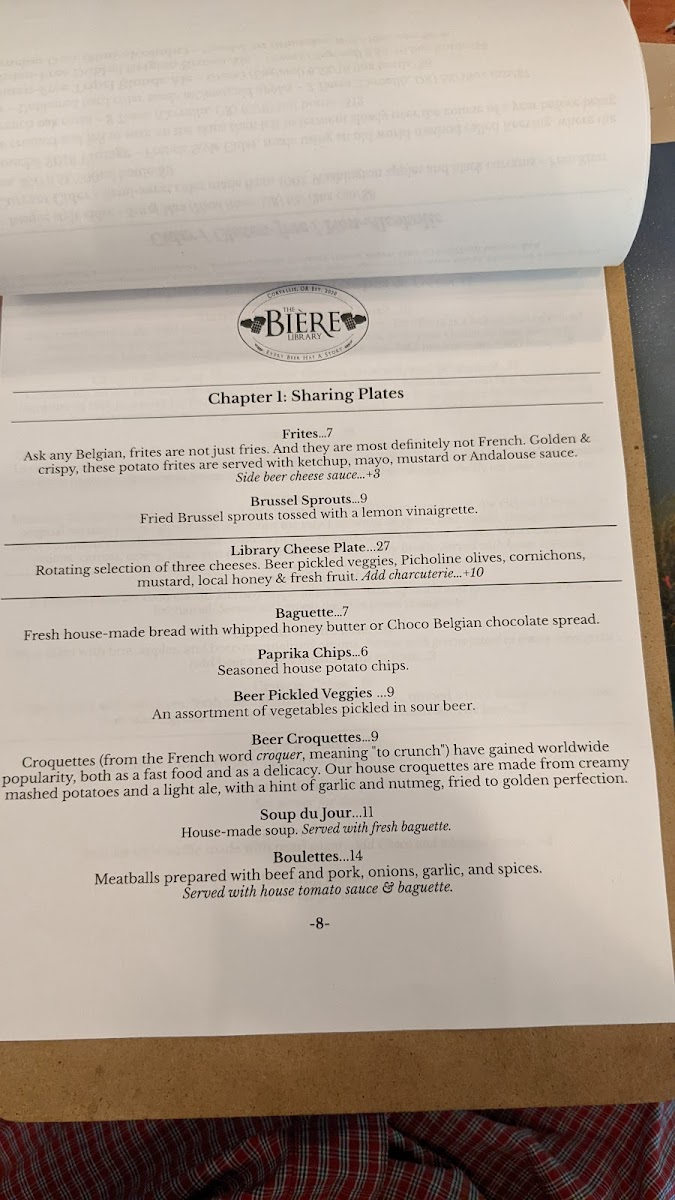Menu The Biere Library-9